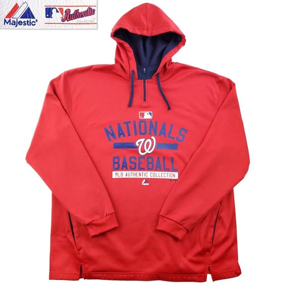 Washington Nationals Hoodie Fleece Majestic MLB On-Field Team 2014 2XL - Picture 1 of 13
